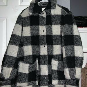 Oversized plaid jacket